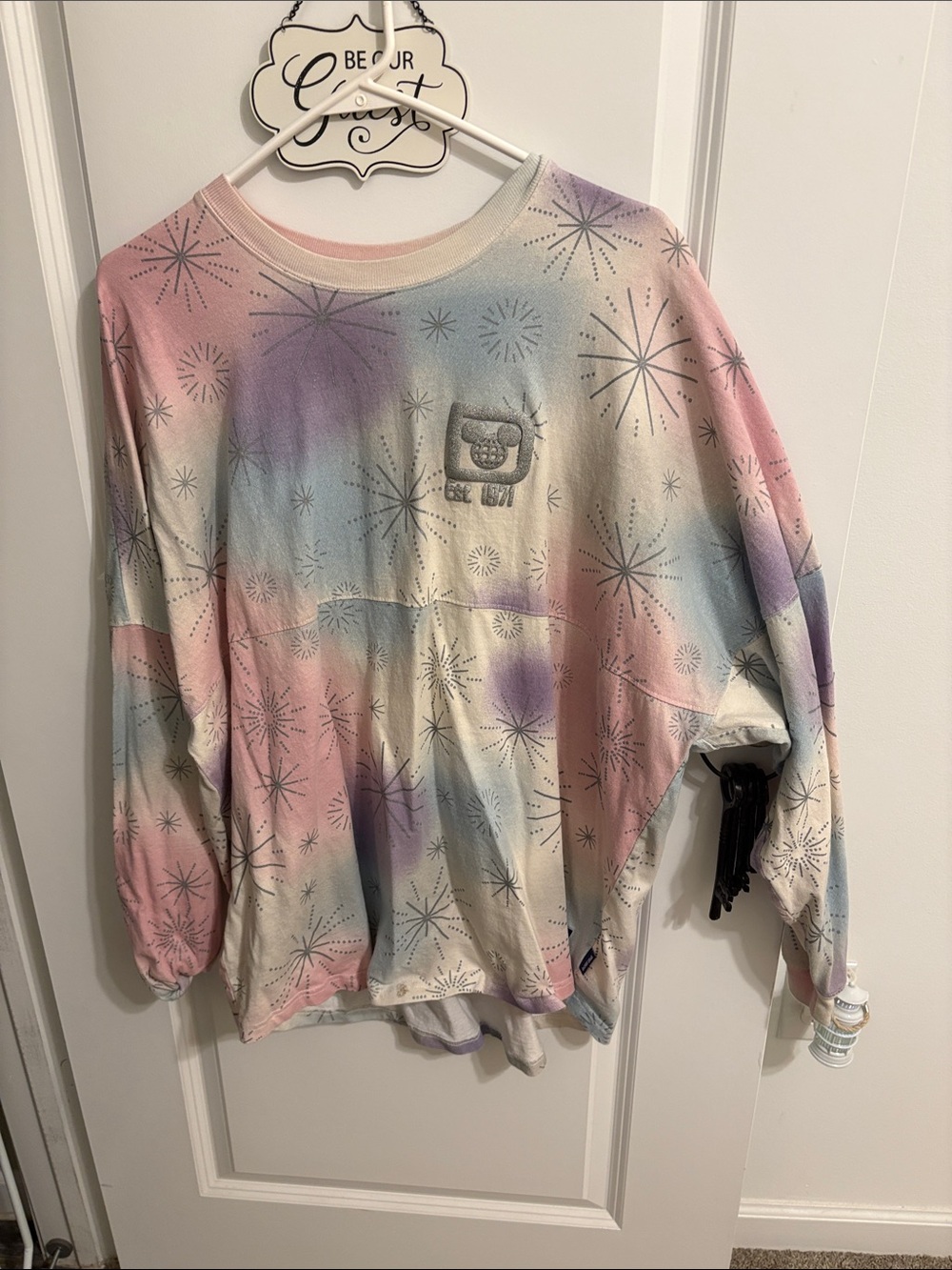 Disney Pastel Tie-Dye Starburst spirt jersey.